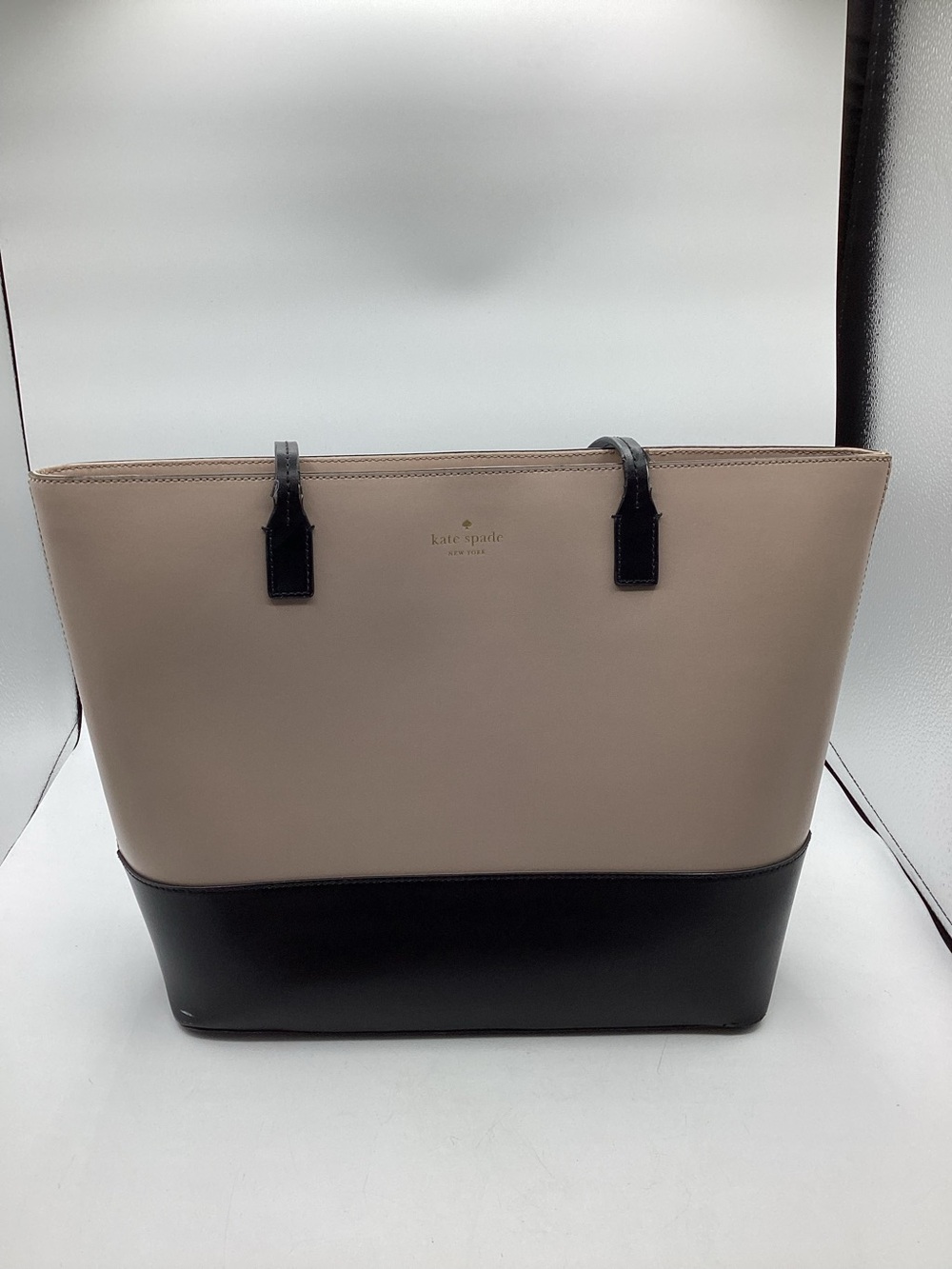 Kate Spade Sawyer Street Colorblock Tori Tote Bag in Taupe and Black